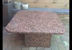 2 tables granite poli.Brun/ noir., Overige materialen, Gebruikt, Vierkant