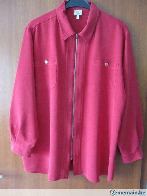 Chemisier (surchemise) zippé rouge manches longues, Kleding | Dames, Blouses en Tunieken, Rood, Ophalen of Verzenden