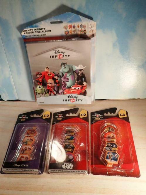 Lot Disney Infinity Power Discs + Album Star Wars Good Dinos