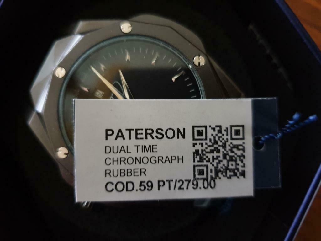 Paterson uhr dual time best sale chronograph rubber