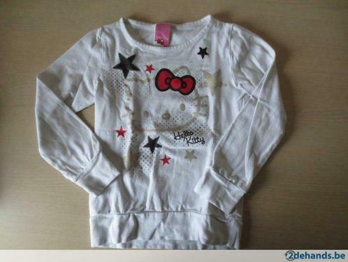 Meisje - maat 104 - Longsleeve Hello Kitty (print afgegaan), Kinderen en Baby's, Kinderkleding | Maat 104, Gebruikt, Meisje, Shirt of Longsleeve