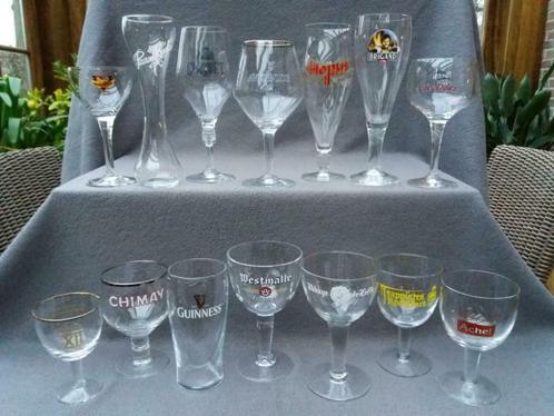 Bierglazen (Groep 6) OPRUIMING: 2 € voor 14 bierglazen ., Verzamelen, Biermerken, Zo goed als nieuw, Glas of Glazen, Overige merken