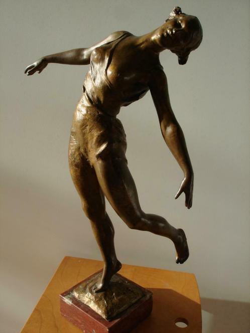 Louis MASCRE c1900 brons PETERMANN BXL danseuse Art Nouveau, Antiek en Kunst, Kunst | Beelden en Houtsnijwerken, Ophalen