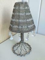 vintage zilveren lampenkapje met glazen parels, Antiek en Kunst, Ophalen
