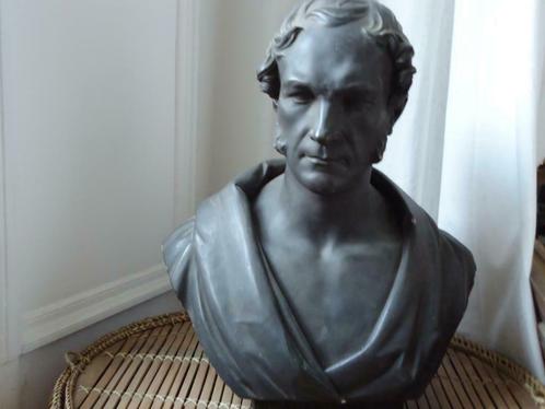 1845 Willem GEEFS °1805-1883 portrait buste du roi LÉOPOLD I, Antiquités & Art, Art | Sculptures & Bois, Enlèvement