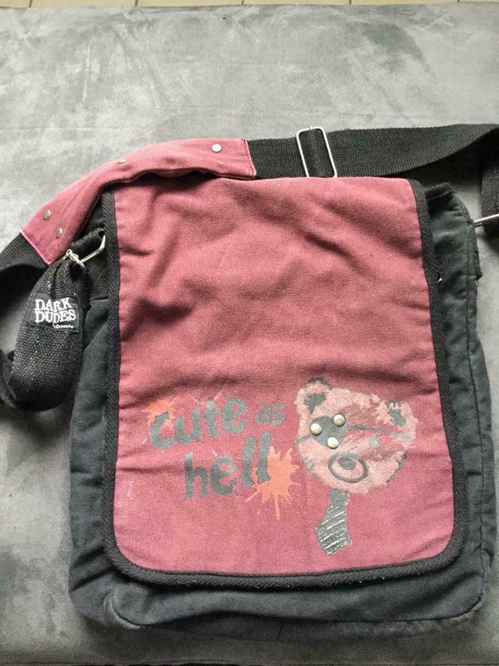 Sac bandoulière toile - Dark Dudes by Depesche, Handtassen en Accessoires, Tassen | Schoudertassen, Zo goed als nieuw, Overige merken