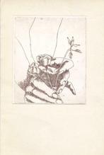 Nieuwjaarskaart met ets van Lin, 1980., Collections, Enlèvement ou Envoi, Utilisé