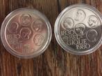 Setje 500 frank VL en Waals verzilverd 20% zilver in capsule, Série, Argent, Plaqué argent