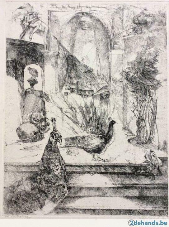 ets Roland De Winter (° 1948) 1975, 1e staat, Antiek en Kunst, Kunst | Etsen en Gravures