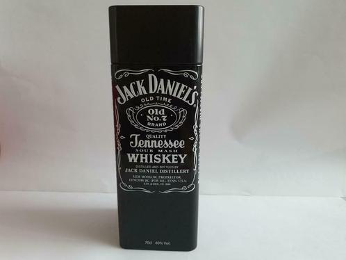 Boîte en métal noir de Jack Daniel's Old No 7, vide, Collections, Boîte en métal, Neuf, Autre, Autres marques, Enlèvement ou Envoi