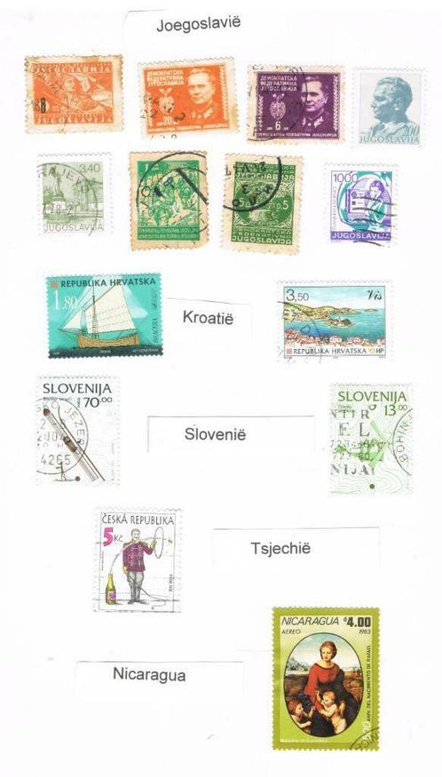 timbre Yougoslavie Croatie Slovénie République tchèque Nicar, Timbres & Monnaies, Timbres | Asie, Enlèvement ou Envoi