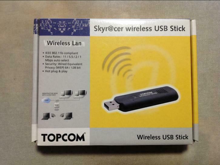 Skyr@cer wireless USB Stick - TOPCOM, Informatique & Logiciels, Ordinateurs de bureau, Comme neuf, Enlèvement ou Envoi