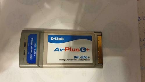 D-LINK Cardbus Adapter 802.11g / 2.4GHz Wireless DWL-G650+, Computers en Software, Netwerk switches, Gebruikt, Ophalen of Verzenden