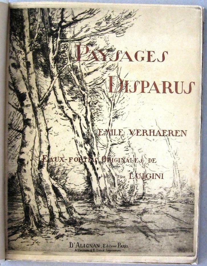 Paysages disparus 1917 Verhaeren - Luigini België #345/412, Antiek en Kunst, Antiek | Boeken en Manuscripten, Ophalen of Verzenden