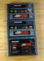 LOT 3 Cassettes 60 Audio PHILIPS Belgium K7 NEUF sous CELLO, Philips, Ophalen of Verzenden