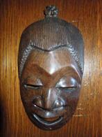 masker in hout - Afrikaans masker muurmasker N° 003, Antiek en Kunst, Kunst | Overige Kunst, Ophalen of Verzenden