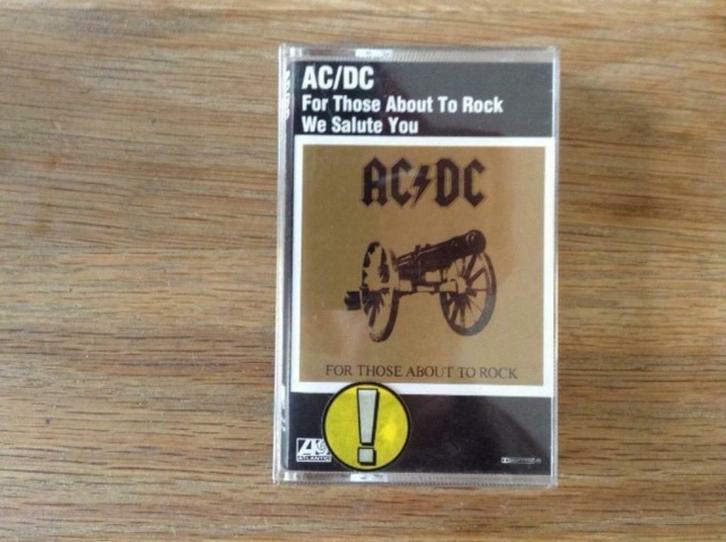 muziekcassette ac/dc, Cd's en Dvd's, Cassettebandjes, Origineel, Rock en Metal, 1 bandje, Ophalen of Verzenden
