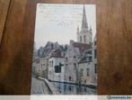 LOUVAIN : Église Ste-Gertrude, vue de la rue Mi-Mars, 1906, Envoi