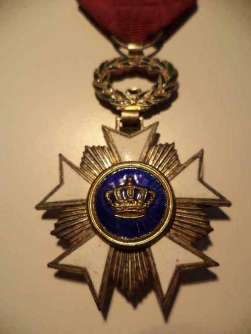 ABBL medaille Kroonorde Officier met gekruiste zwaarden WW I, Verzamelen, Militaria | Algemeen, Ophalen of Verzenden