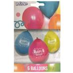 Ballonnen verjaardag Happy Birthday 6 stuks, Nieuw, Versiering, Ophalen of Verzenden