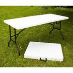 table chaise pliante blanche 8p évenement camping chaises, Caravanes & Camping, Comme neuf, Table de camping