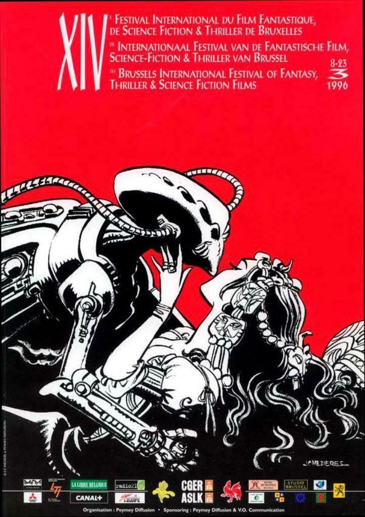 AFFICHE FESTIVAL VAN DE FANTASTISCHE FILM 1996, Verzamelen, Posters, Zo goed als nieuw, Film en Tv, Deurposter of groter, Rechthoekig Staand