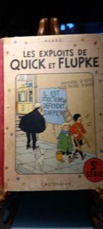 ALBUM QUICK ET FLUPKE/HERGE 5e SERIE B10 1954, Une BD, Utilisé, Enlèvement ou Envoi, Hergé