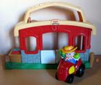 Fisher Price Little People - Stal/étable + tracteur +fermier, Ophalen of Verzenden, Gebruikt, Met geluid
