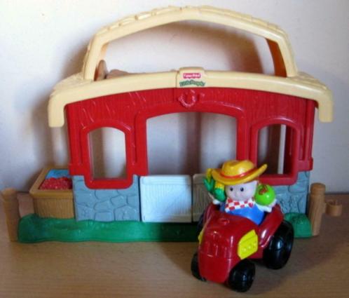 Fisher Price Little People - Stal/étable + tracteur +fermier, Kinderen en Baby's, Speelgoed | Fisher-Price, Gebruikt, Met geluid