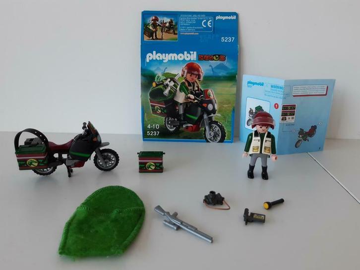 playmobil 5237: wetenschapper met moto, Kinderen en Baby's, Speelgoed | Playmobil, Gebruikt, Ophalen of Verzenden