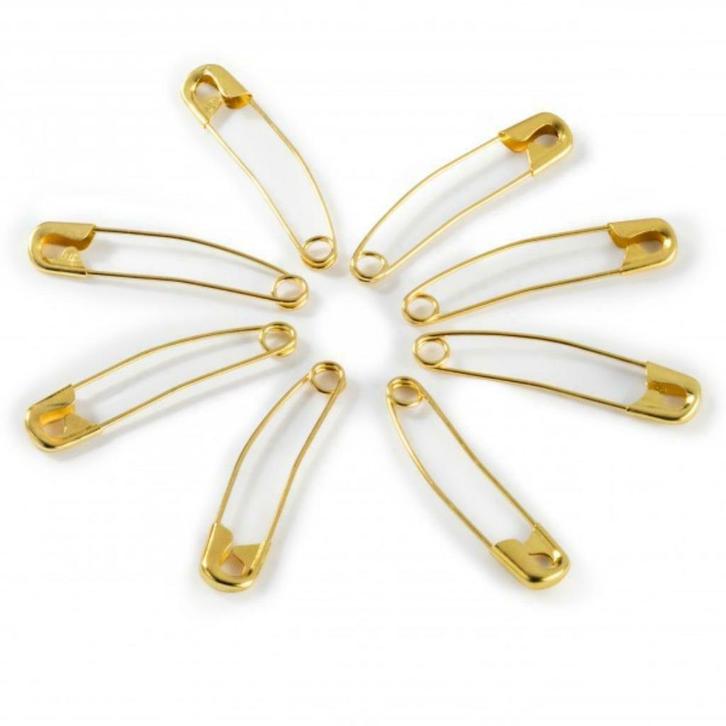 lot de 12 épingles de sureté dorées 25 mm legèrement incurvé, Hobby & Loisirs créatifs, Couture & Fournitures, Neuf, Enlèvement ou Envoi