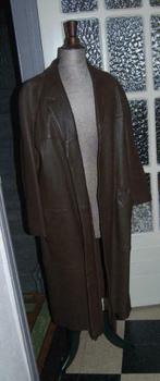 Manteau long femme en cuir taille 38, Comme neuf, Brun, Taille 38/40 (M), Enlèvement ou Envoi