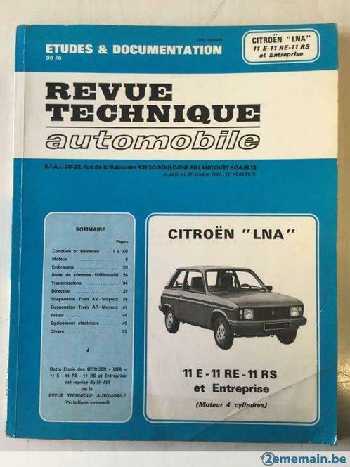 revue technique automobile Citroen LNA 11E - 11RE - 11RS - E, Autos : Divers, Modes d'emploi & Notices d'utilisation, Enlèvement ou Envoi