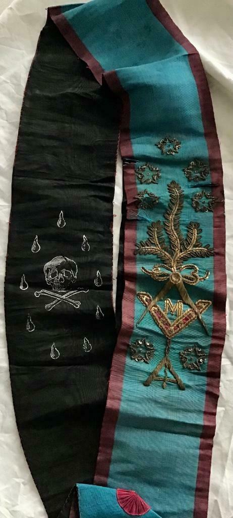 Echarpe /sautoir Franc maçon ., Collections, Objets militaires | Général, Armée de terre, Enlèvement ou Envoi