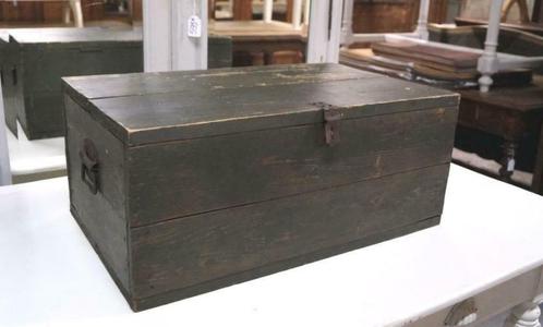 Boîte militaire antique verte L 67cm L 39cm H 28cm, Maison & Meubles, Accessoires pour la Maison | Coffres, Utilisé, Enlèvement ou Envoi