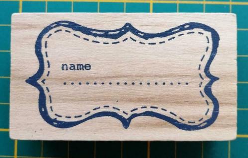 houten stempel "name", Hobby en Vrije tijd, Kaarten | Zelf maken, Nieuw, Ophalen of Verzenden
