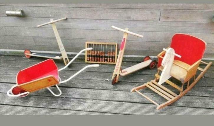 5stuks antieke houten speelgoed (volledig origineel!), Verzamelen, Speelgoed, Ophalen of Verzenden