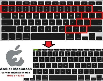 Kit Conversie Keyboard Macbook (Azerty <---> Qwerty)