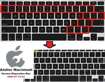 Kit Conversie Keyboard Macbook (Azerty <---> Qwerty) beschikbaar voor biedingen
