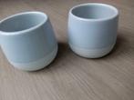 IKEA - 2 kleine bloempotjes grijsblauw. Nieuw, Tuin en Terras, Bloempotten, Overige materialen, Rond, Ophalen of Verzenden, Binnen