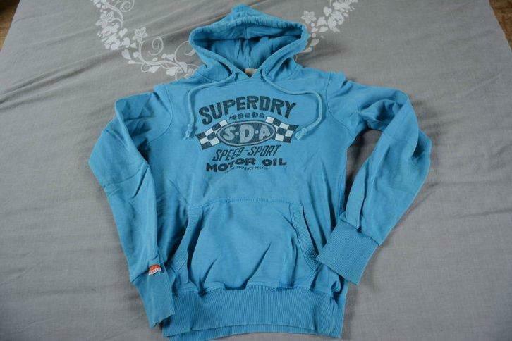 Hoodie Superdry blauwe S, Kleding | Dames, Truien en Vesten, Gedragen, Maat 38/40 (M), Blauw, Verzenden