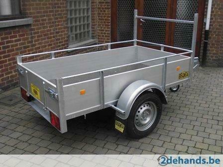 Nieuwe professionele enkelasaanhangwagen 1,85x0,85m , Aalst, Auto diversen, Autosport-onderdelen, Ophalen