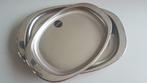 Set van 2 Inox dienbladen., Ophalen, Zo goed als nieuw