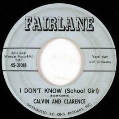 Calvin And Clarence ‎– Goodnight Irene / I Don't Know, Cd's en Dvd's, Vinyl Singles, Gebruikt, Single, R&B en Soul, 7 inch, Ophalen of Verzenden