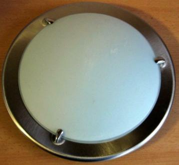 Lampe / Applique Ronde - diamètre 32 cm - rebord en métal