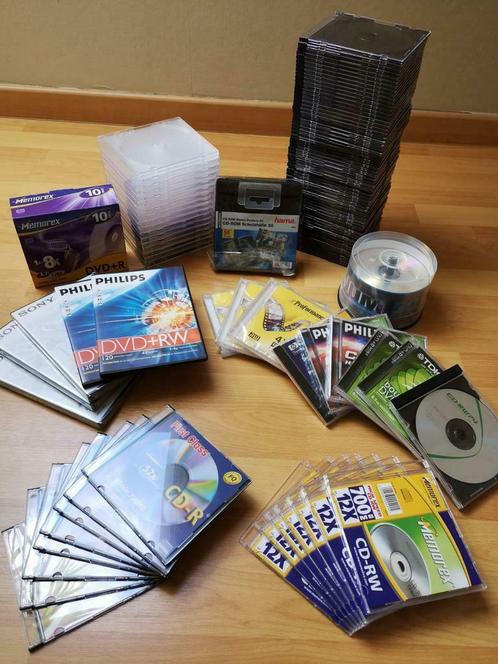Grote collectie 64 stuks NIEUWE beschrijfbare DVD's en CD's!, Informatique & Logiciels, Disques enregistrables, Neuf, Dvd, Réinscriptible