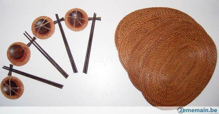 Ensemble de 4 sets de table asiatiques, Maison & Meubles, Cuisine | Ustensiles de cuisine, Neuf, Enlèvement ou Envoi