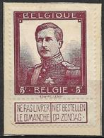 POSTZEGELS BELGIË- KONING ALBERT I OP FRAGMENT- NR.122 *, Postzegels en Munten, Postzegels | Europa | België, Ophalen of Verzenden