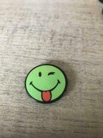 Button pins Smiley groen, Enlèvement ou Envoi, Figurine, Insigne ou Pin's, Neuf
