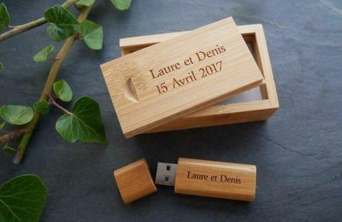 USB stick hout cadeau voor fotografie/ trouw/ geboorte, Informatique & Logiciels, Clés USB, Neuf, Envoi